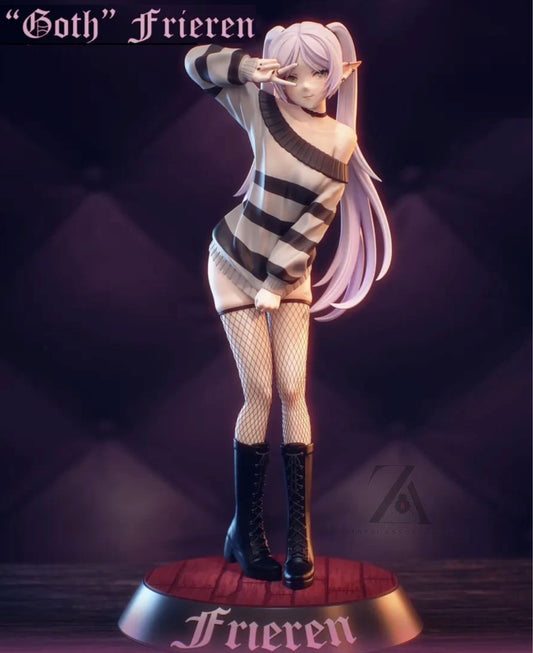 Frieren Goth Version Beyond Journey's End Anime Otaku Figure PVC 7" [Boxed] *Adult Collectible*