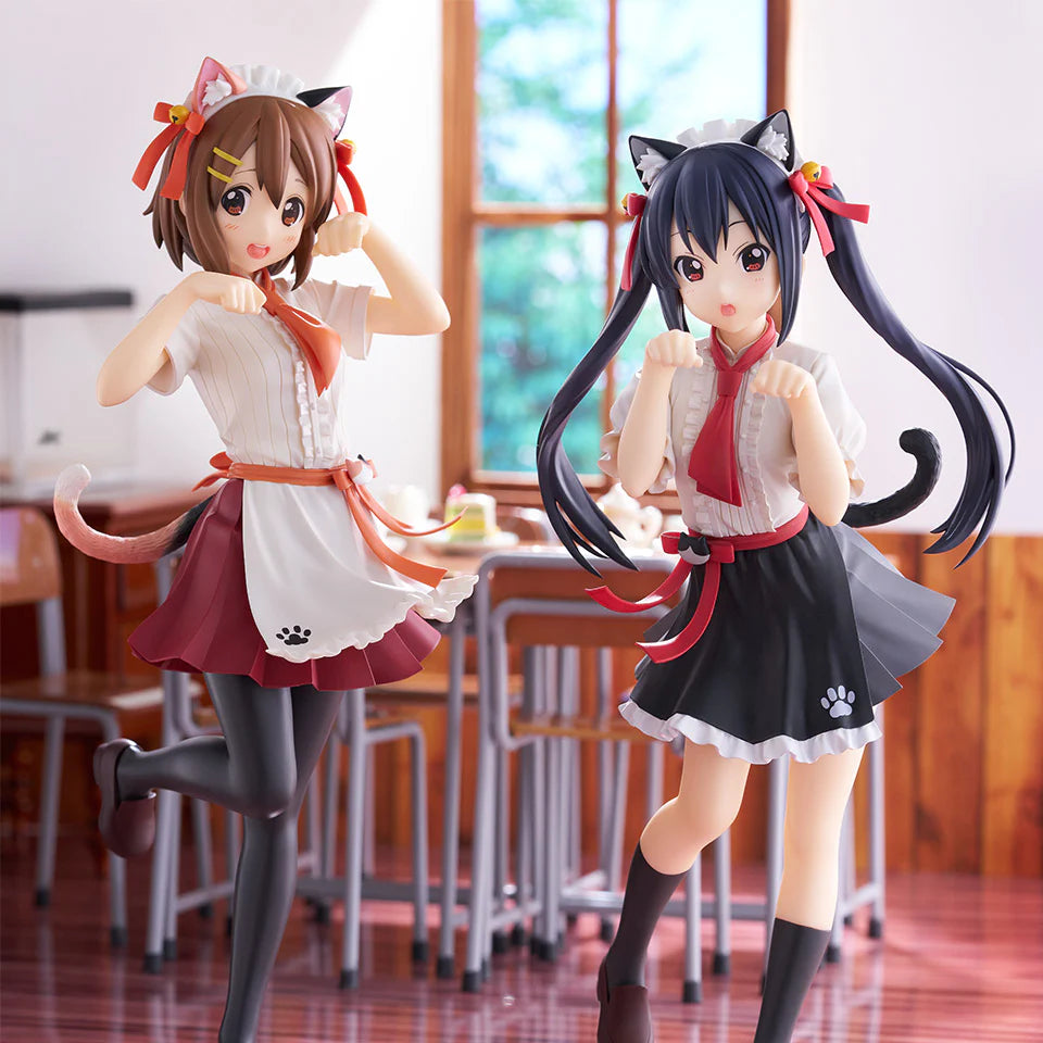 Azusa Nakano & Yui Hirasawa Neko outfit K-ON! Anime Figure Model Statue PVC 7" [No Box]