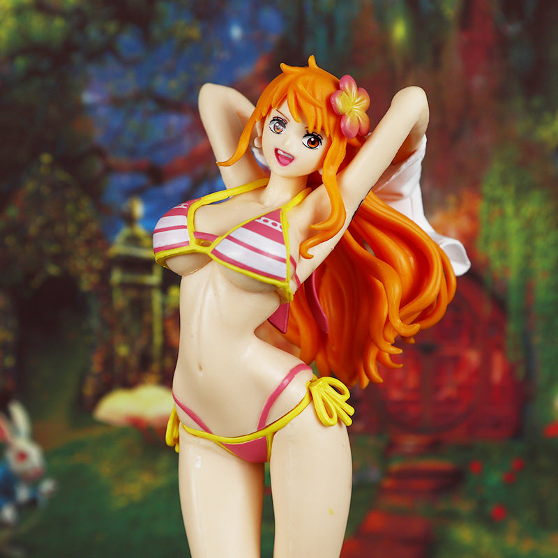 Nami Swimsuit One Piece Anime Figure Model Statue PVC 8" [No Box]