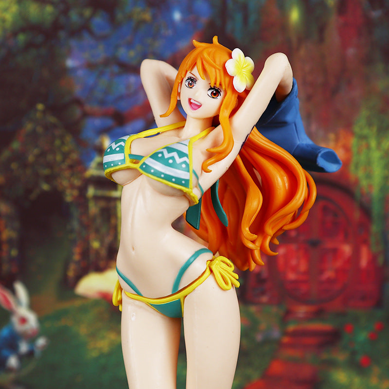 Nami Swimsuit One Piece Anime Figure Model Statue PVC 8" [No Box]