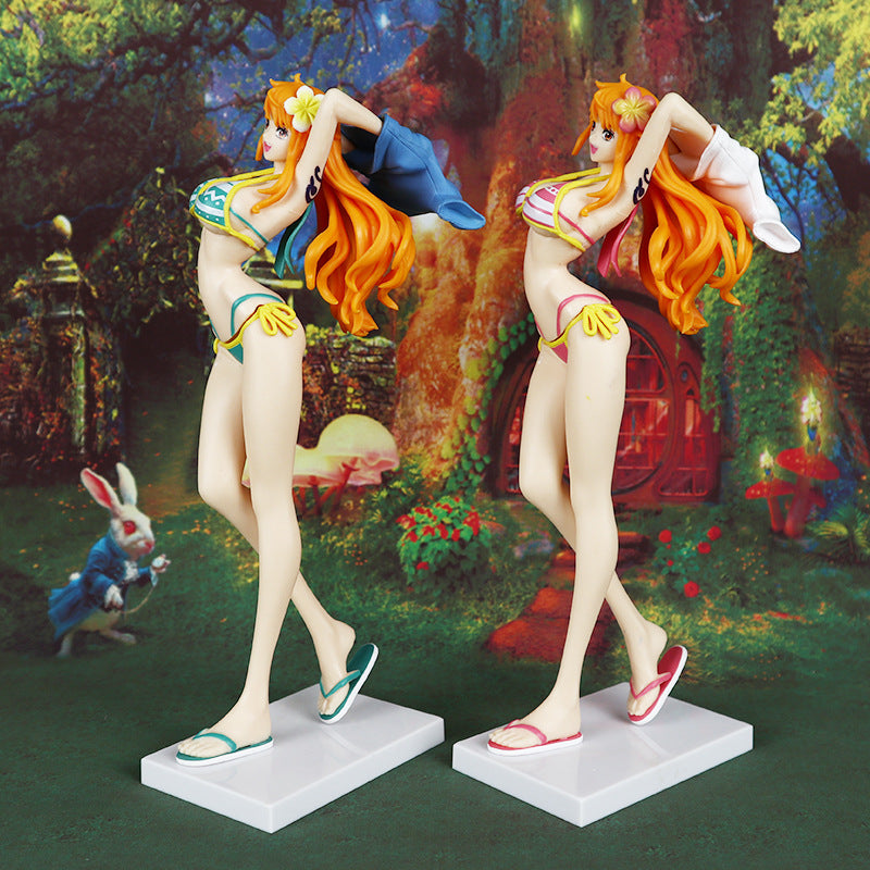 Nami Swimsuit One Piece Anime Figure Model Statue PVC 8" [No Box]