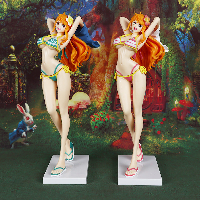 Nami Swimsuit One Piece Anime Figure Model Statue PVC 8" [No Box]