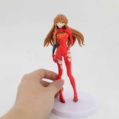 Asuka Torn Pilot Suit Neon Genesis Evangelion Anime Collectible Figure PVC 7" [No Box]