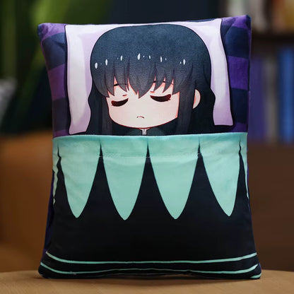 Demon Slayer Anime Corps Napping Hashiras Throw Pillow Cushion 14 x 10.6”