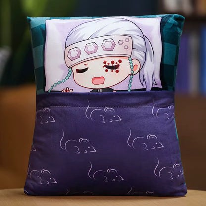 Demon Slayer Anime Corps Napping Hashiras Throw Pillow Cushion 14 x 10.6”