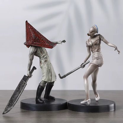 Pyramid Head and Dark Nurse Silent Hill Horror Movie Monster Figure Statue Model PVC [Boxed]