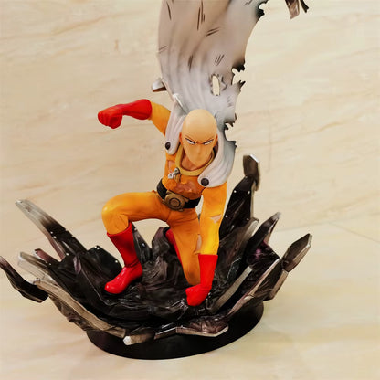Saitama Superhero Landing Pose One Punch Man Anime Figure Model Statue PVC 9" [Boxed]
