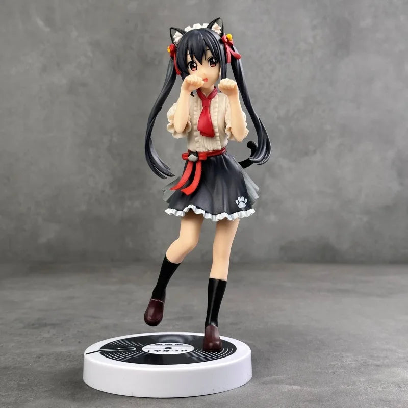 Azusa Nakano & Yui Hirasawa Neko outfit K-ON! Anime Figure Model Statue PVC 7" [No Box]