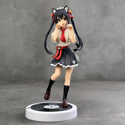 Azusa Nakano & Yui Hirasawa Neko outfit K-ON! Anime Figure Model Statue PVC 7" [No Box]
