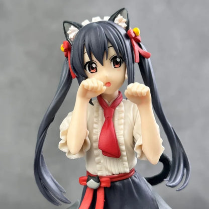 Azusa Nakano & Yui Hirasawa Neko outfit K-ON! Anime Figure Model Statue PVC 7" [No Box]