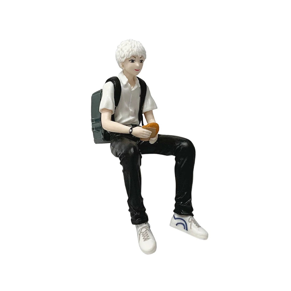 Tsujinaka & Hikaru Sitting The Summer Hikaru Died Desktop Anime Figure Model PVC 5" [Boxed]