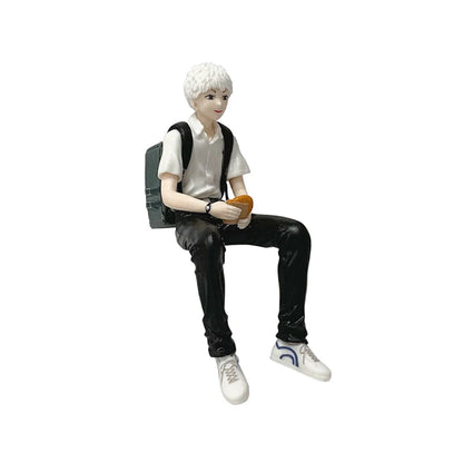 Tsujinaka & Hikaru Sitting The Summer Hikaru Died Desktop Anime Figure Model PVC 5" [Boxed]