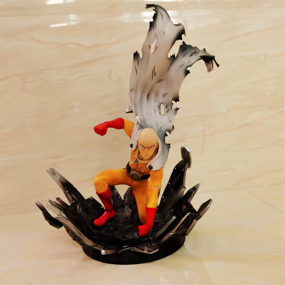 Saitama Superhero Landing Pose One Punch Man Anime Figure Model Statue PVC 9" [Boxed]