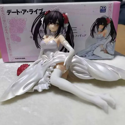 Kurumi Tokisaki Wedding Dress Date A Live Anime Figure Model Statue PVC 3.5" [Adult Collectible]