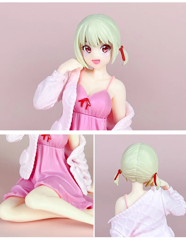 Chisato Nishikigi Sleepwear Lycoris Recoil Anime Figure Model PVC 4" [No Box]