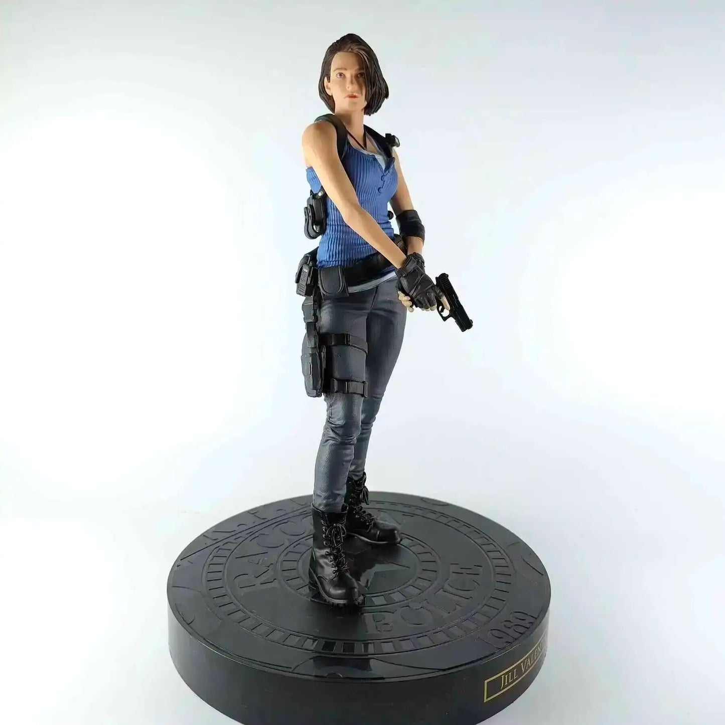 Leon Scott Kennedy and Jill Valentine Resident Evil Figure Model Statue PVC 13" [No Box]