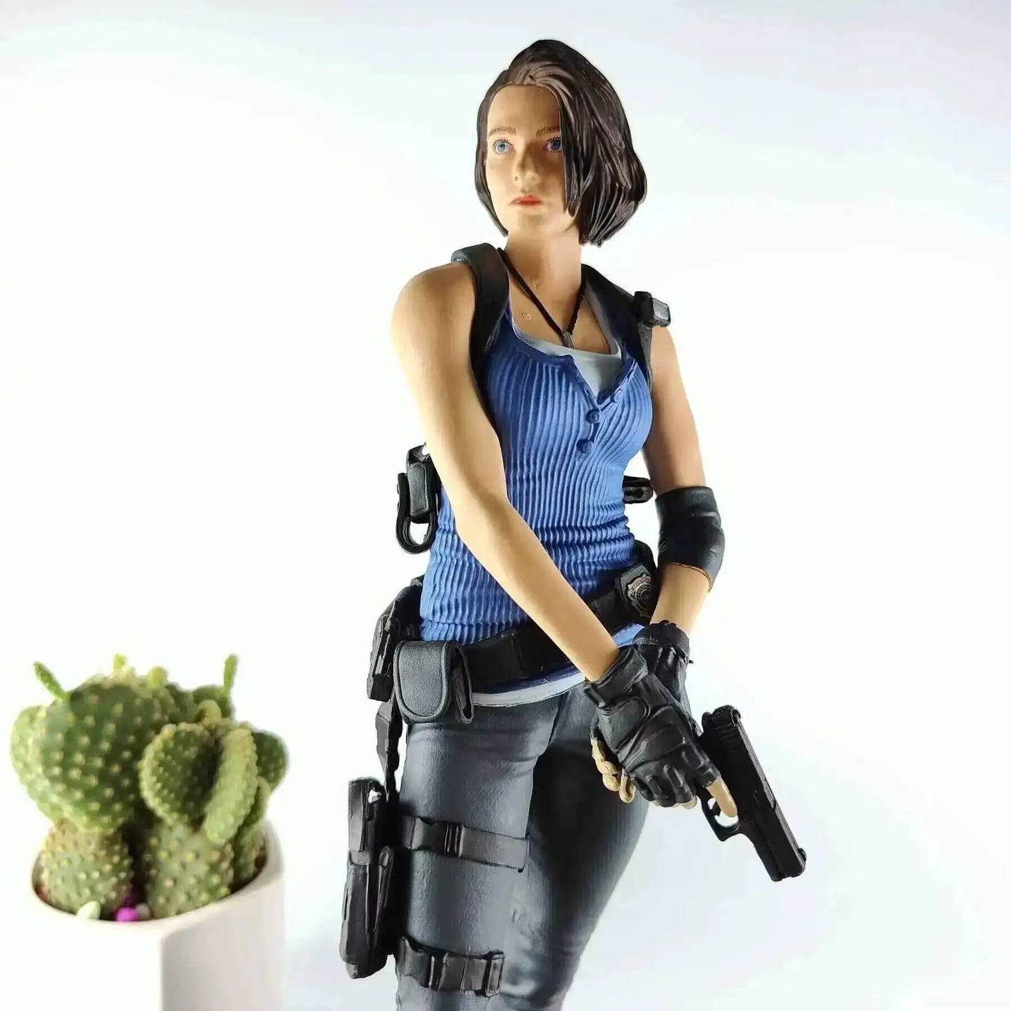 Leon Scott Kennedy and Jill Valentine Resident Evil Figure Model Statue PVC 13" [No Box]