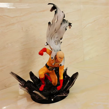 Saitama Superhero Landing Pose One Punch Man Anime Figure Model Statue PVC 9" [Boxed]