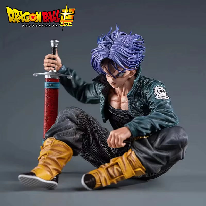 Future Trunks Sitting Dragon Ball Z Anime Collectible Figure PVC 3.9" [No Box]