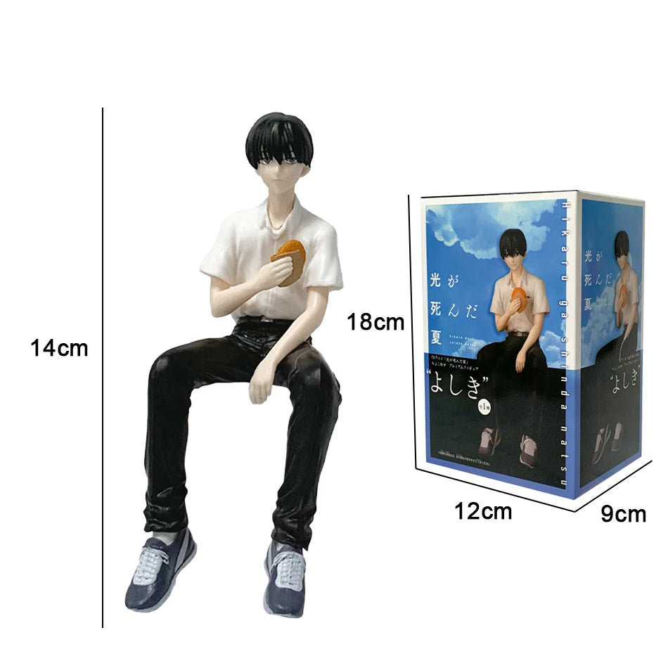 Tsujinaka & Hikaru Sitting The Summer Hikaru Died Desktop Anime Figure Model PVC 5" [Boxed]