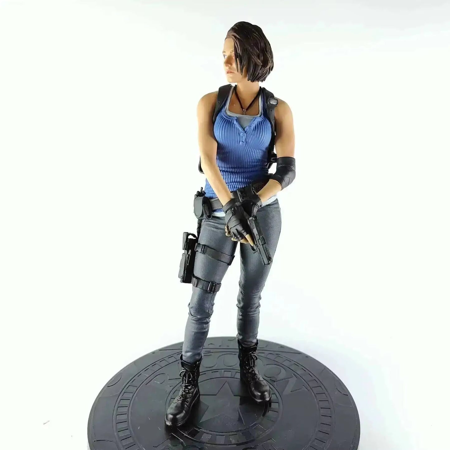 Leon Scott Kennedy and Jill Valentine Resident Evil Figure Model Statue PVC 13" [No Box]