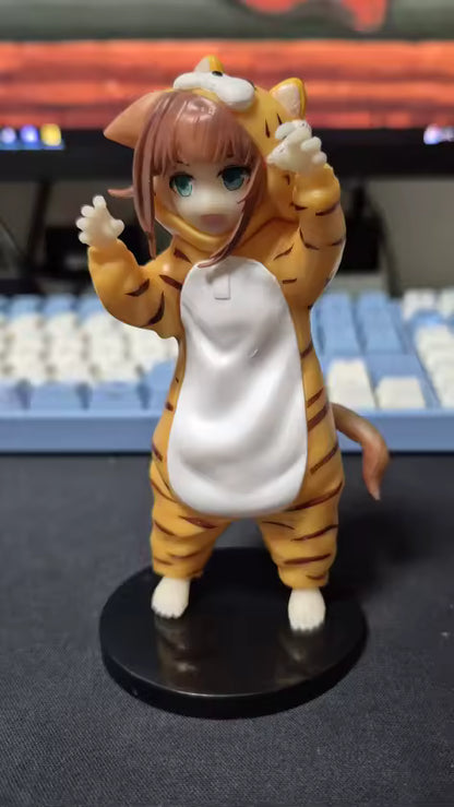 Kinako Tiger Pajamas My Cat Is a Kawaii Girl Anime Figure Model Statue PVC 4.5" [No Box]