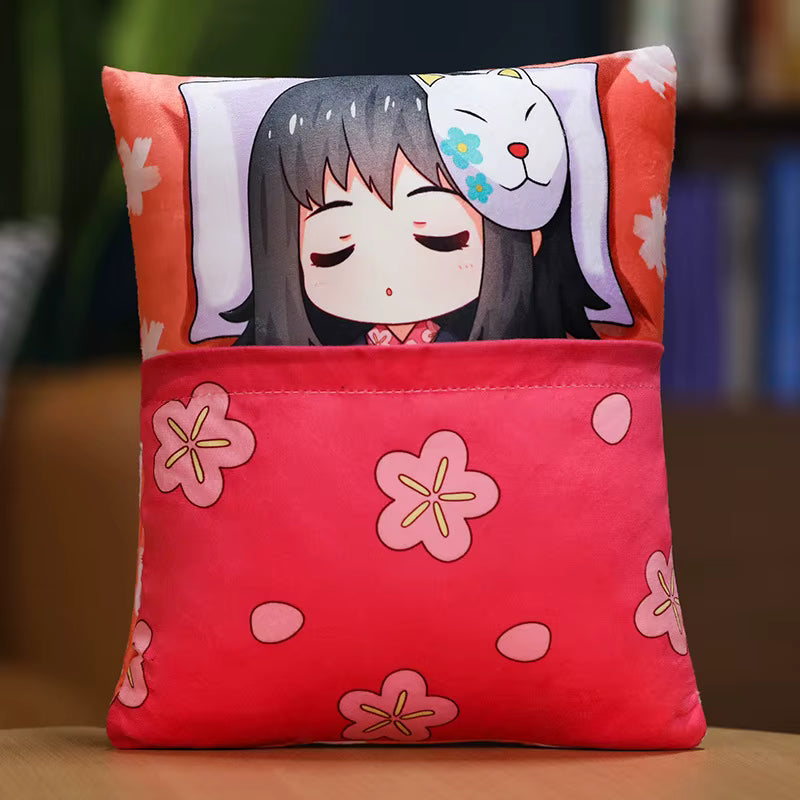 Demon Slayer Anime Corps Napping Hashiras Throw Pillow Cushion 14 x 10.6”