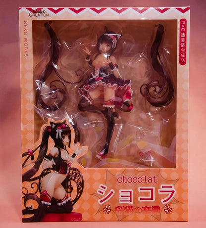 Chocola & Vanilla Lingerie Maid Nekopara Cast Off Anime Figure Model PVC 9.4" [Adult Collectible]