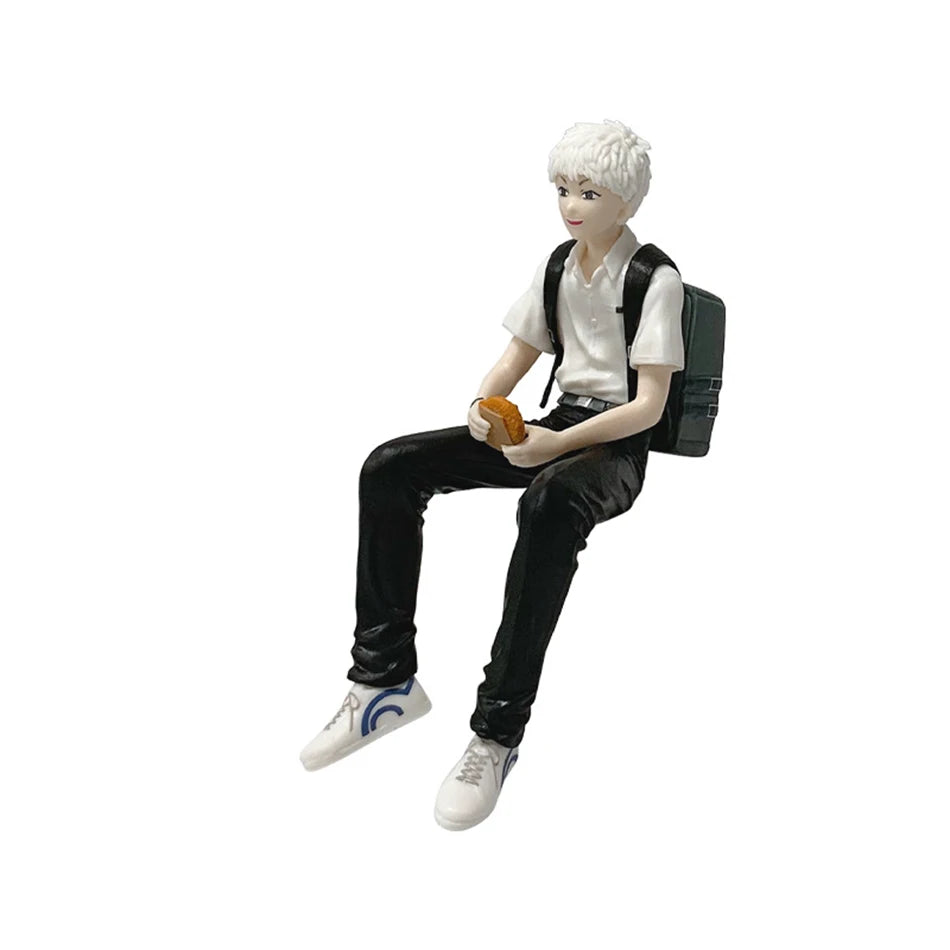Tsujinaka & Hikaru Sitting The Summer Hikaru Died Desktop Anime Figure Model PVC 5" [Boxed]