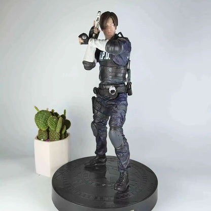 Leon Scott Kennedy and Jill Valentine Resident Evil Figure Model Statue PVC 13" [No Box]