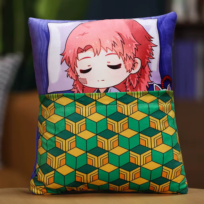 Demon Slayer Anime Corps Napping Hashiras Throw Pillow Cushion 14 x 10.6”