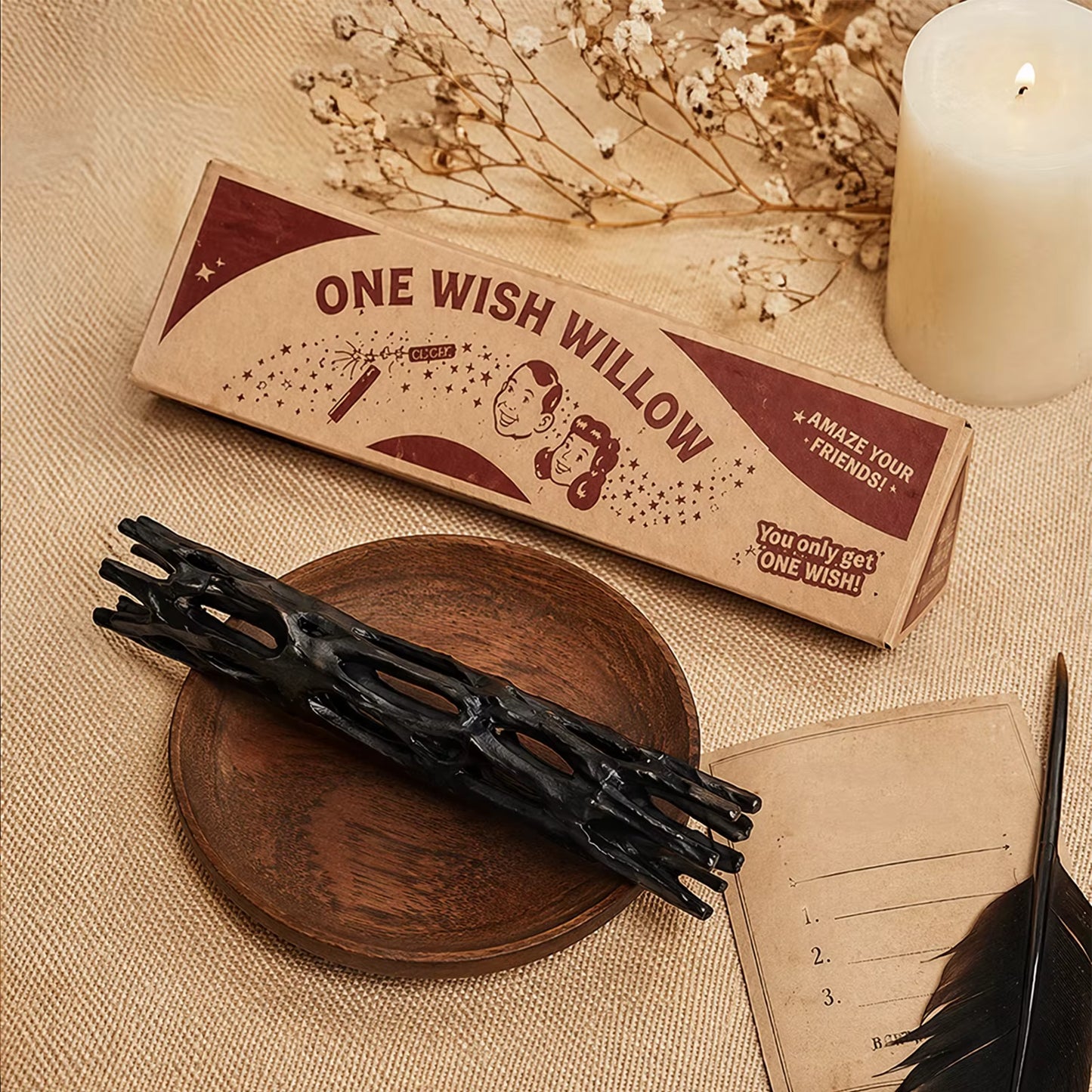 One Wish Willow Stick with box Resin PVC Breakable Lucky Charm Gift