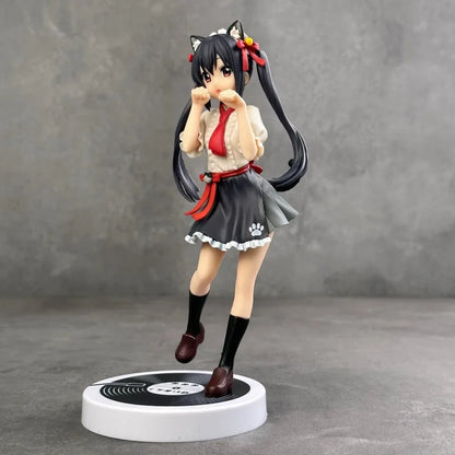 Azusa Nakano & Yui Hirasawa Neko outfit K-ON! Anime Figure Model Statue PVC 7" [No Box]