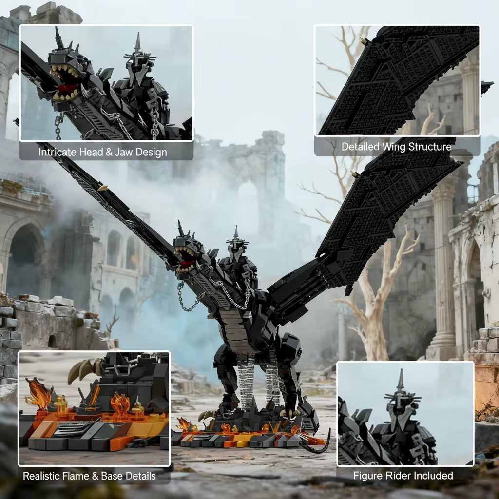 The Witch-King of Angmar The Lord of the Rings Movie Interlocking Building Blocks 2199 pc set PVC 24.5"[Boxed]