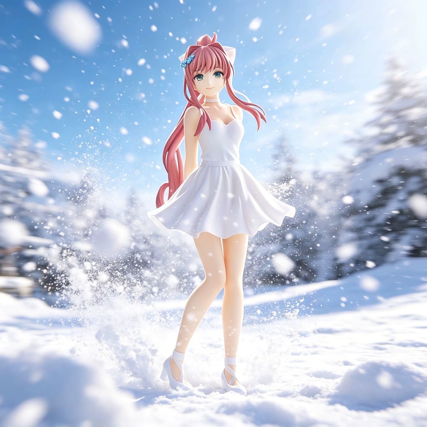 Doki Doki Literature Club!: Monika White Dress Ver. 1/10 Scale Figure