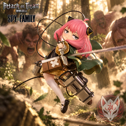 SPY × FAMILY × Attack on Titan: Anya Forger Levi Ackerman Cosplay Ver. Non-Scale Figure