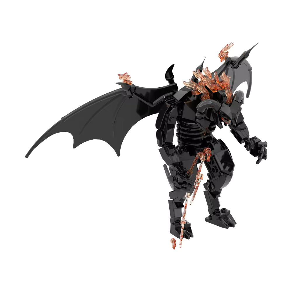 Balrog of Moria The Lord of the Rings Figure  Building Blocks 215 pcs Interlocking Set PVC 6"