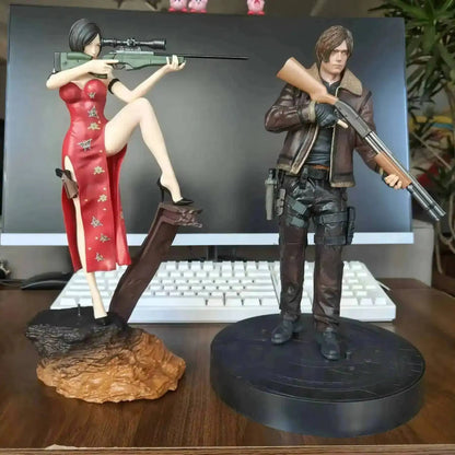 Ada Wong and Leon Scott Kennedy Resident Evil Collectible Figure Model Statue PVC [No Box]