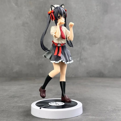 Azusa Nakano & Yui Hirasawa Neko outfit K-ON! Anime Figure Model Statue PVC 7" [No Box]