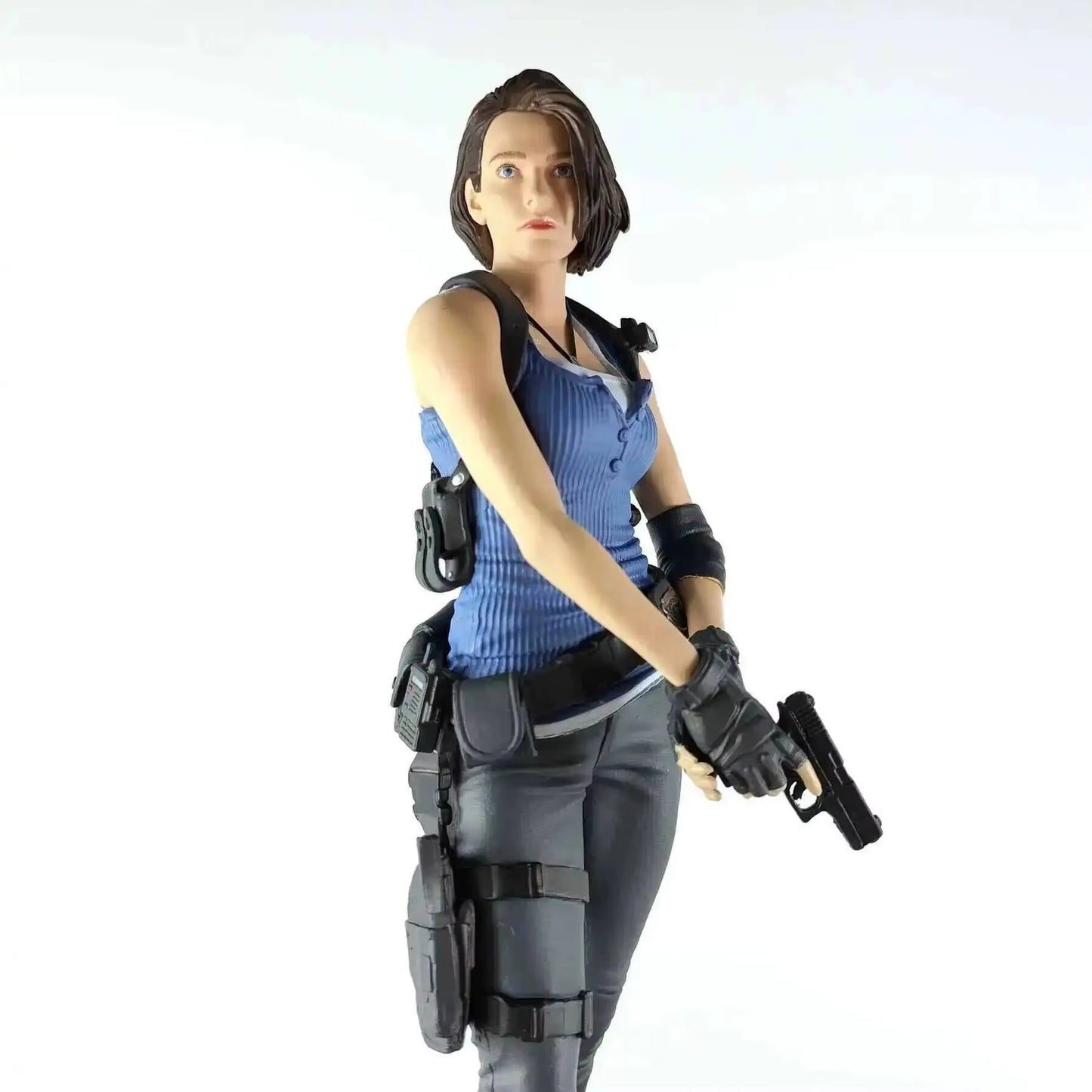 Leon Scott Kennedy and Jill Valentine Resident Evil Figure Model Statue PVC 13" [No Box]