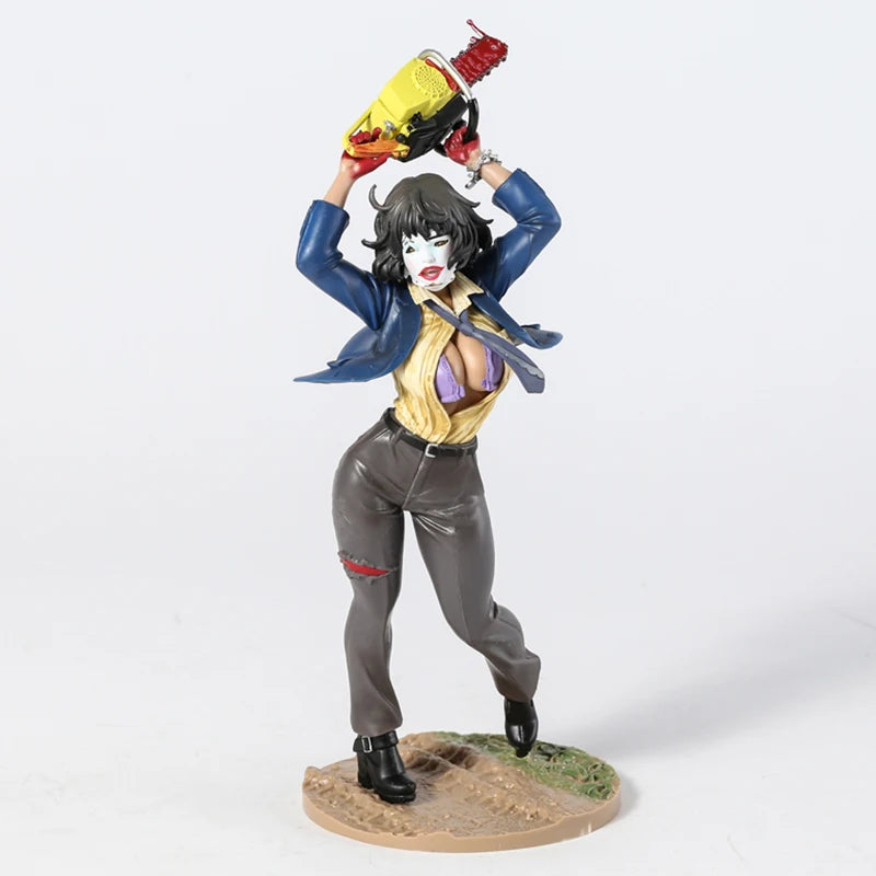Female Leatherface Scary Parody Horror Figure Model Statue PVC 9" [Boxed]