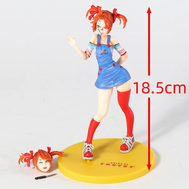 Female Chucky Collectible Scary Parody Horror Figure Model Statue PVC 7" [No Box]