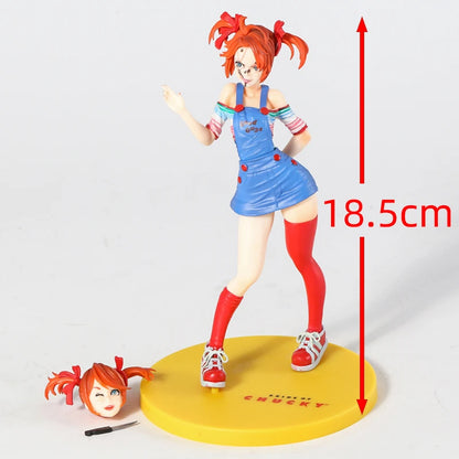 Female Chucky Collectible Scary Parody Horror Figure Model Statue PVC 7" [No Box]