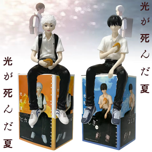 Tsujinaka & Hikaru Sitting The Summer Hikaru Died Desktop Anime Figure Model PVC 5" [Boxed]