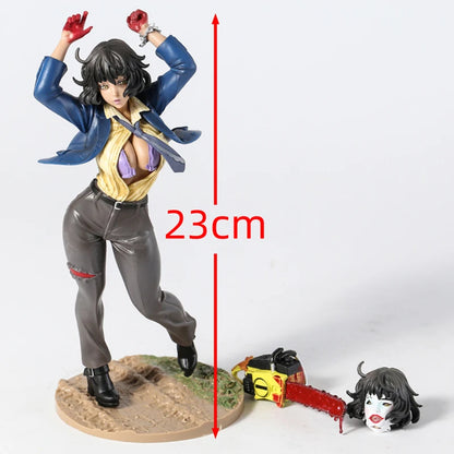 Female Leatherface Scary Parody Horror Figure Model Statue PVC 9" [Boxed]