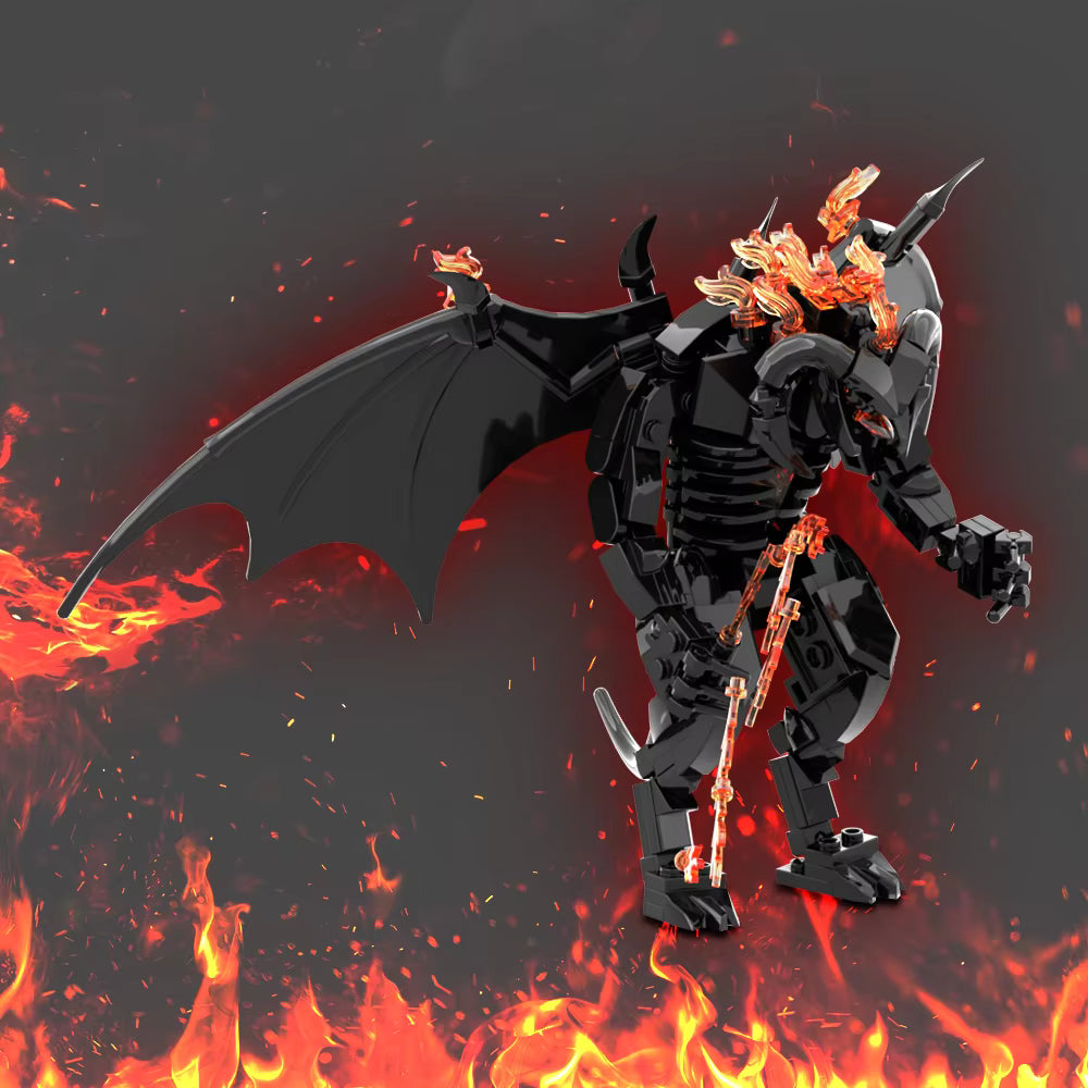 Balrog of Moria The Lord of the Rings Figure  Building Blocks 215 pcs Interlocking Set PVC 6"