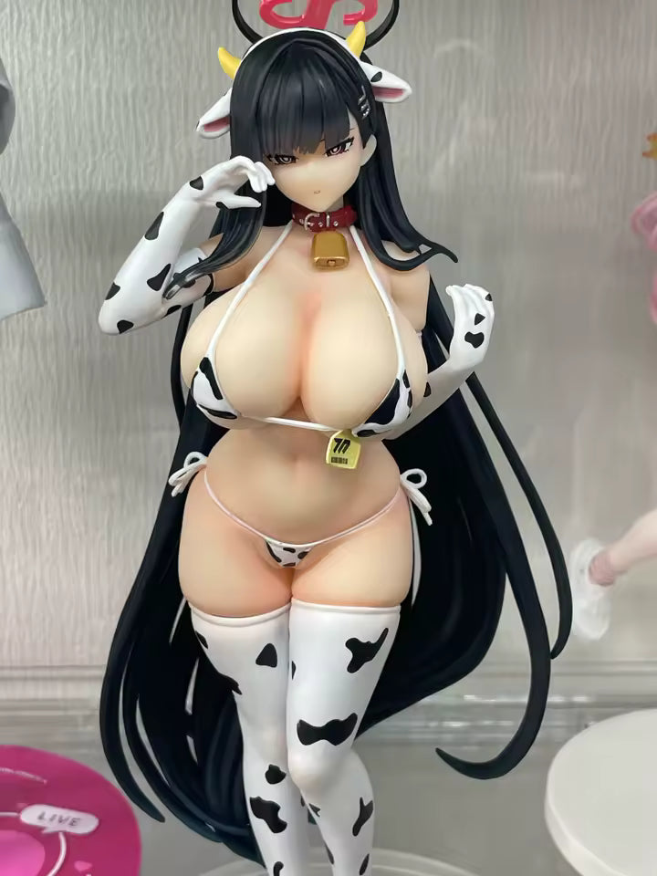Rio Tsukatsuki Cow Bikini Blue Archive Anime Figure Model Statue PVC 9.8" [Adult Collectible]