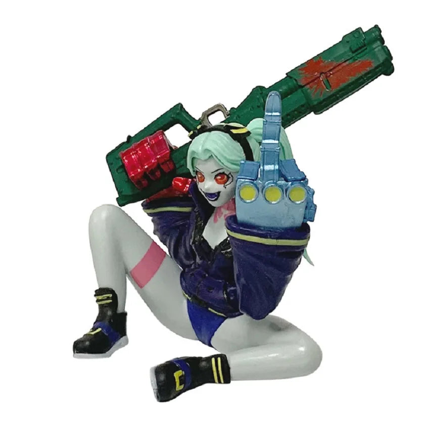 Rebecca Sitting Cyberpunk Edgerunners Anime Figure Model Statue PVC 4" [Boxed]