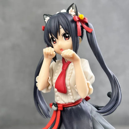 Azusa Nakano & Yui Hirasawa Neko outfit K-ON! Anime Figure Model Statue PVC 7" [No Box]