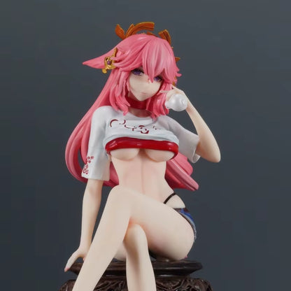 Yae Miko Summer Style Ver. Genshin Impact Anime Figure Model Statue PVC 9" [Adult Collectible]